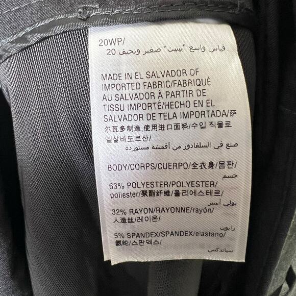 NWT Alfani Curvy Fit Dress Pants Womens 20WP Gray Tummy Control Career Work - Picture 7 of 7